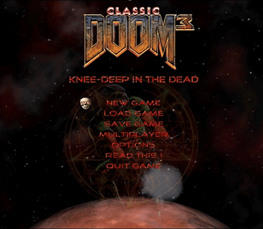 Classic Doom for Doom 3 - beginscherm