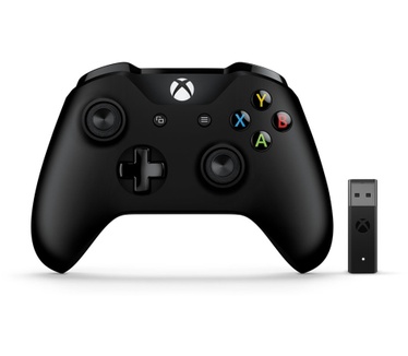 Microsoft Xbox Controller + Wireless Adapter Zwart