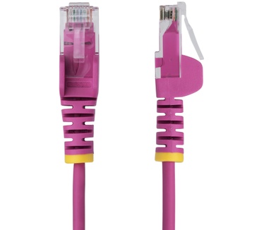 Startech.com 1m Dunne CAT6 Ethernet Kabel, Roze, Snagless, 100W PoE, UTP, LSZH, 28AWG Pure Koperdraad, Slim RJ45 Netwerk Patchkabel met Trekontlasting, Fluke Getest