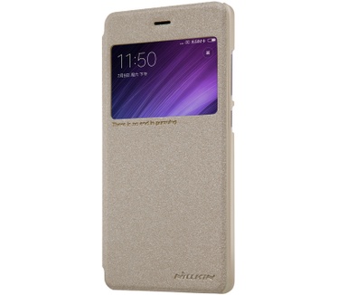 Nillkin Sparkle S-View BookCase voor Xiaomi Redmi 4 Prime - Goud Goud