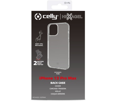 Celly HEXAGEL iPhone 13 Pro Max (iPhone 13 Pro Max) Transparant