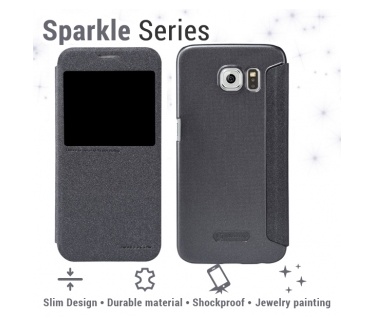 Nillkin Leather Case Samsung Galaxy S6 - Sparkle Series - Black