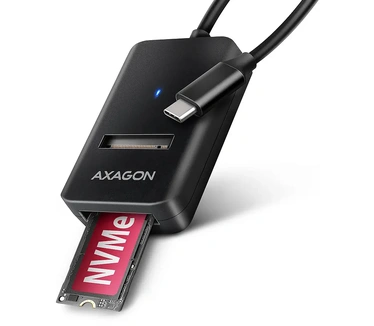 Axagon ADM2-CM USB-C 10Gbps - M.2 NVMe & SATA SSD adapter, 10cm USB-C cable
