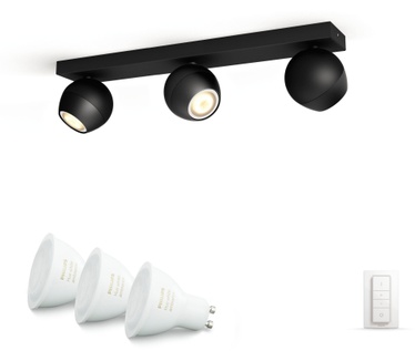 Philips Hue Buckram Spotlamp Zwart (3-spot)