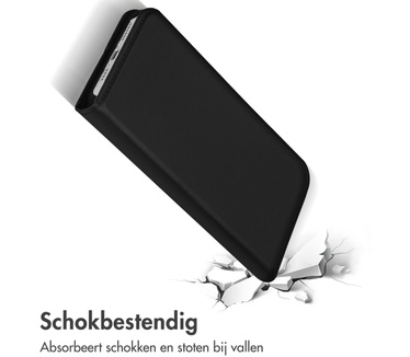 Accezz Premium Leather Slim Bookcase iPhone 14 Pro Max - Zwart