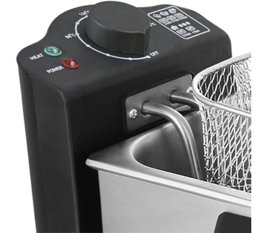 Emerio 3,0 l olie-friteuse met koude zone-technologie, zeer goed 1,4" getest door Haus & Garten 06/2019, geen bittere smaak meer, koude zone-friteuse met 2000 W, tank van roestvrij staal, BPA-vrij