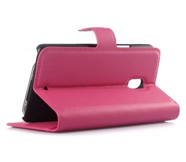 Kees Lederlook Portemonnee Hoesje Motorola Moto X Play - Roze