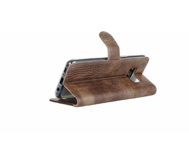 Krokodillen design Lederen Bookcase hoesje voor de Samsung Galaxy S8 Plus - Bruin (Samsung Galaxy S8 Plus) Bruin