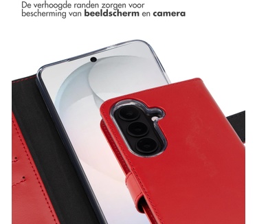 Selencia Echt Leren Bookcase Samsung Galaxy S26 - Rood