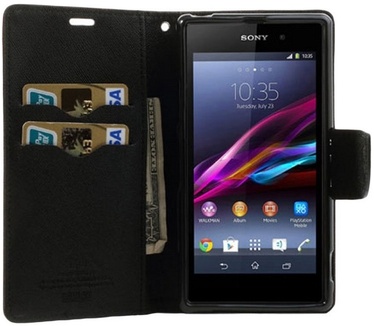 Mercury Fancy Diary WalletCase - Sony Xperia Z1 Compact - Bruin Bruin