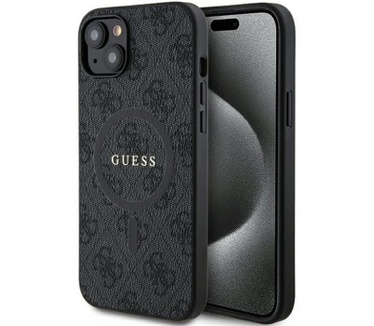 Guess 4G MagSafe Back Case - Apple iPhone 15 Plus (6.7") - Zwart Zwart
