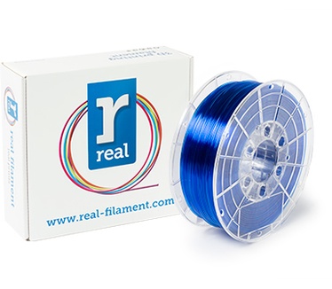 REAL filament blauw transparant 1,75 mm PETG 1 kg