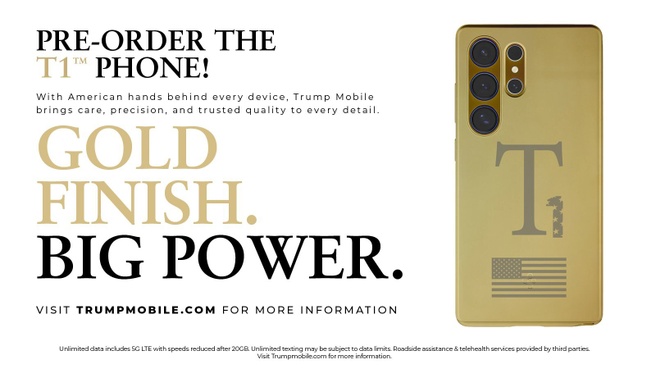 Trump Mobile T1 met nieuw ontwerp dat lijkt op S25 Ultra met Spigen-hoesje