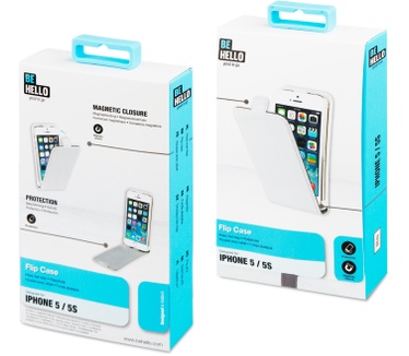 BeHello iPhone 5 / 5S / SE Flip Case White