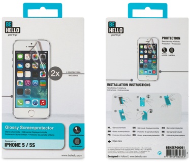 BeHello iPhone 5 / 5S / SE Screen Protector Glossy Transparent