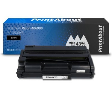 PrintAbout Huismerk Ricoh 406990 (SP 3500XE) Toner Zwart