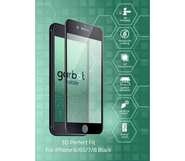 Garbot 9H 3D Screen Protector Black for Apple Iphone 6/6S/7/8