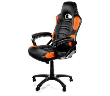 Arozzi Enzo Orange - zwart - Orange - Leder - zwart - 115 cm - 125 cm - 53 cm (ENZO-OR)