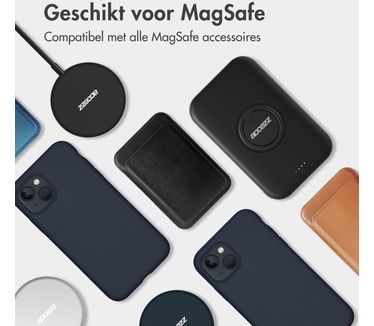 Accezz Liquid Silicone Backcover met MagSafe iPhone 13 Pro - Donkerblauw