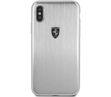 Ferrari Heritage Aluminium Hard Case voor Apple iPhone X - Zilver  Zilver