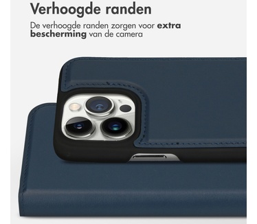 Accezz Premium Leather 2 in 1 Wallet Bookcase iPhone 14 Pro - Donkerblauw