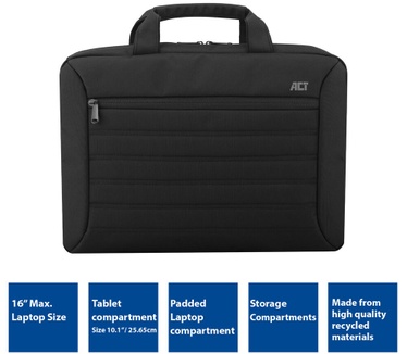 ACT AC8525 Urban Laptop Tas 16 inch Zwart