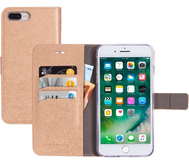 Mobiparts Saffiano Wallet Case Apple iPhone 7 Plus, iPhone 8 Plus Copper