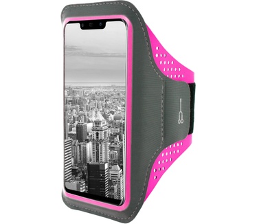 Mobiparts Comfort Fit Sport Armband Huawei Mate 20 Lite Neon Pink