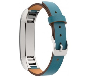 qMust Lederen Watchband Fitbit Alta - Blauw