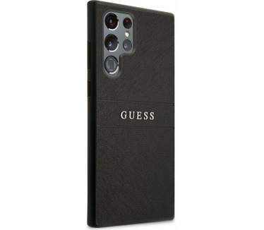 Guess Saffiano Hard Case Samsung Galaxy S22 Ultra (S908) - Zwart Zwart