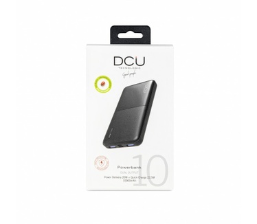 Power Bank van DCU Tecnologic® | Extra Snel Opladen | 10.000 mAh | 3 apparaten tegelijk opladen | Overlaad-, Kortsluitings- en Oververhittingsbeveiliging