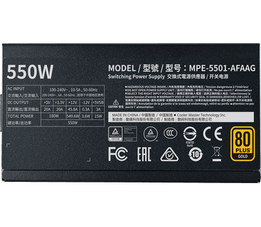 Cooler Master MWE Gold 550 - V2 - Full Modular