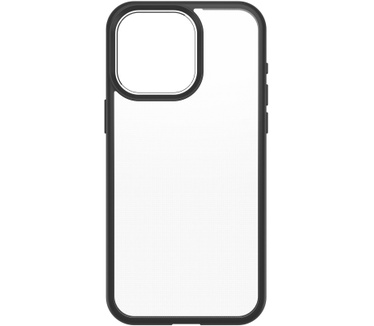 Otterbox React Series voor iPhone 15 Pro Max, Black Crystal (Clear/Black) (iPhone 15 Pro Max) Transparant