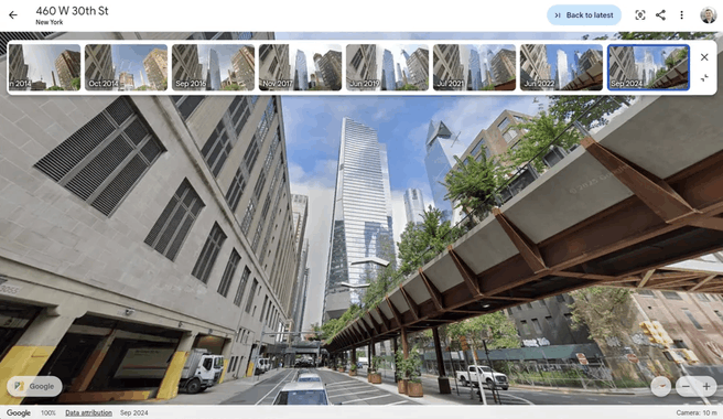 Google Earth historische Street View