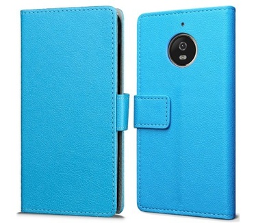 qMust Motorola Moto E4 Plus Wallet Hoesje Blauw