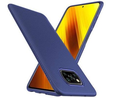 qMust Xiaomi Poco X3 Texture TPU Case - Blauw