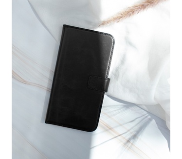 Selencia Echt Lederen Bookcase Samsung Galaxy M31 - Zwart