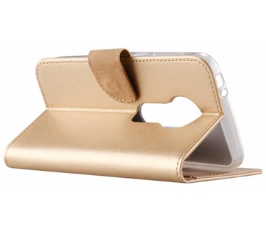 Luxe Lederen Bookcase hoesje voor de Motorola Moto E5 Play - Goud (Motorola Moto E5 Play) Goud