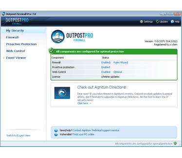 Outpost Firewall Pro 7 screenshot
