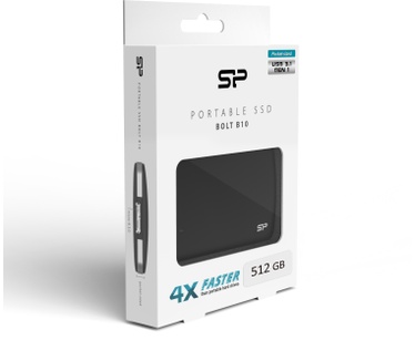 Silicon Power 512GB Bolt B10 Externe SSD, USB 3.1 Gen 1, max. 400MB/s R/W