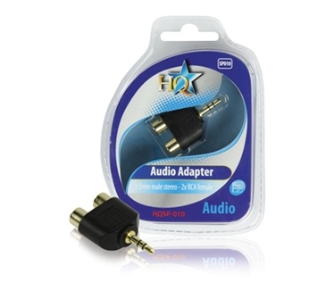 HQ 3.5mm male stereo naar 2x RCA female