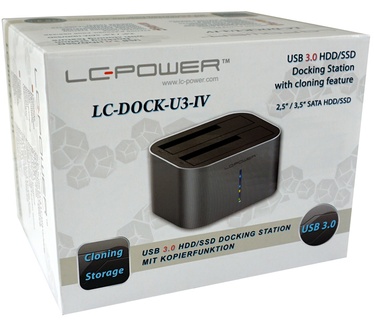 LC-Power LC-dock-U3-IV - HDD-Dockingstation Schächte 2 - 2.5\" 3.5\" gemeinsam genutzt 6.4