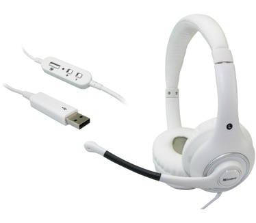 Sandberg Plug'n Talk Headset USB White