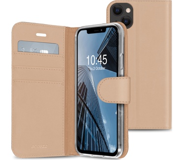 Accezz Wallet Softcase Bookcase iPhone 13 Mini - Goud