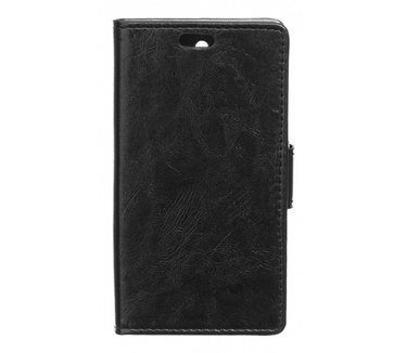 Kees Lederlook Portemonnee Hoesje Galaxy Xcover 3 - Zwart