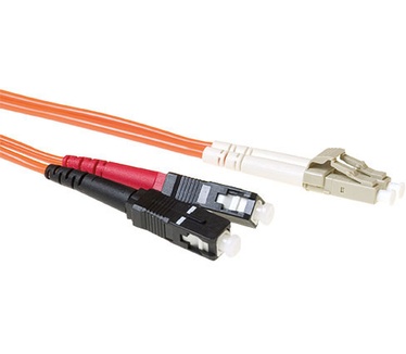 Advanced Cable Technology 0,5 meter LSZH Multimode 50/125 OM2 glasvezel patchkabel duplex met LC en SC connectoren