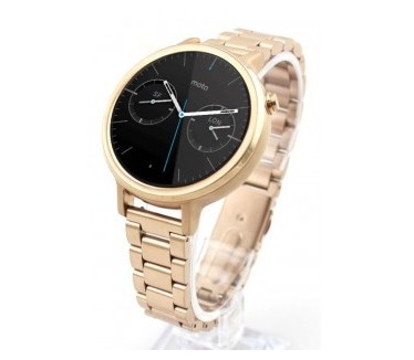qMust Metalen armband voor Motorola Moto 360 42mm Men (2nd gen) - Gold