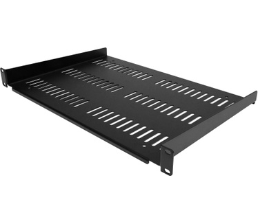 Startech.com 1U Rack Shelf - Universele Geventileerde 19 inch Server Rack Plank/Lade voor AV/Data/Netwerk Apparatuur – Cantilever/Uitkragende Ligger – Duurzaam Ontwerp – Max. 25kg - Diepte 30 cm (12”)