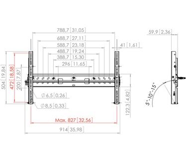 Vogel's PFW 5010 Display-wandsteun