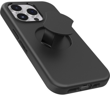 Otterbox OtterBox OtterGrip Symmetry hoes voor iPhone 14 Pro voor MagSafe, valbestendig, beschermhoes met ingebouwde grip, 3x getest volgens militaire standaard, antimicrobiële bescherming, Zwart